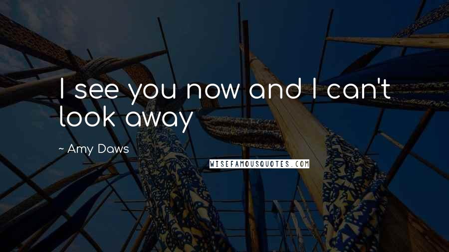 Amy Daws Quotes: I see you now and I can't look away