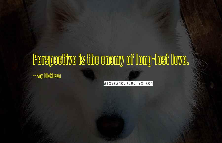 Amy Dickinson Quotes: Perspective is the enemy of long-lost love.