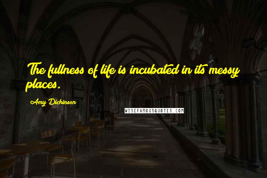 Amy Dickinson Quotes: The fullness of life is incubated in its messy places.