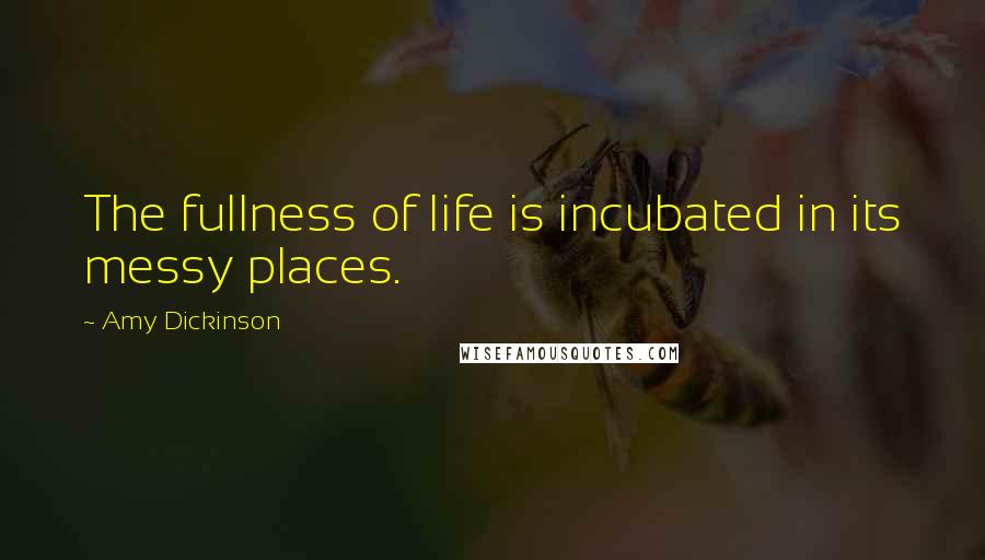 Amy Dickinson Quotes: The fullness of life is incubated in its messy places.