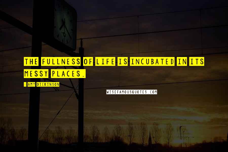 Amy Dickinson Quotes: The fullness of life is incubated in its messy places.