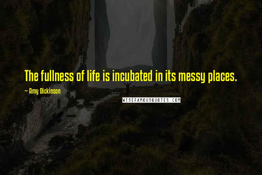 Amy Dickinson Quotes: The fullness of life is incubated in its messy places.