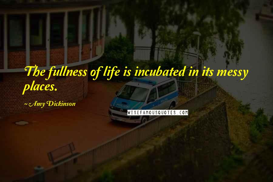 Amy Dickinson Quotes: The fullness of life is incubated in its messy places.