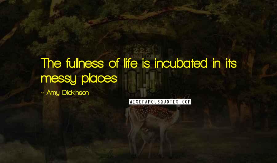 Amy Dickinson Quotes: The fullness of life is incubated in its messy places.