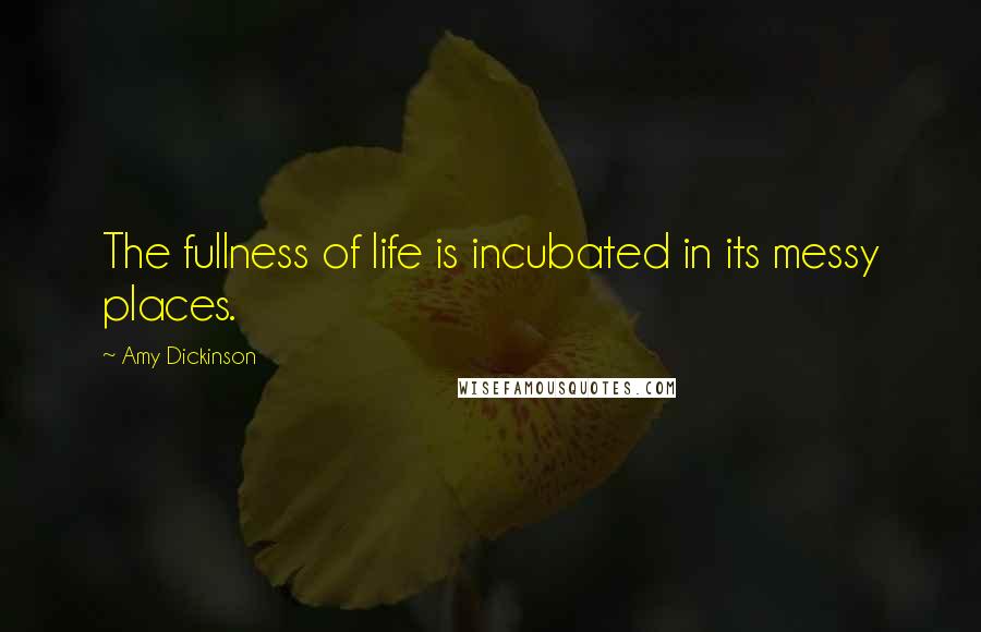 Amy Dickinson Quotes: The fullness of life is incubated in its messy places.