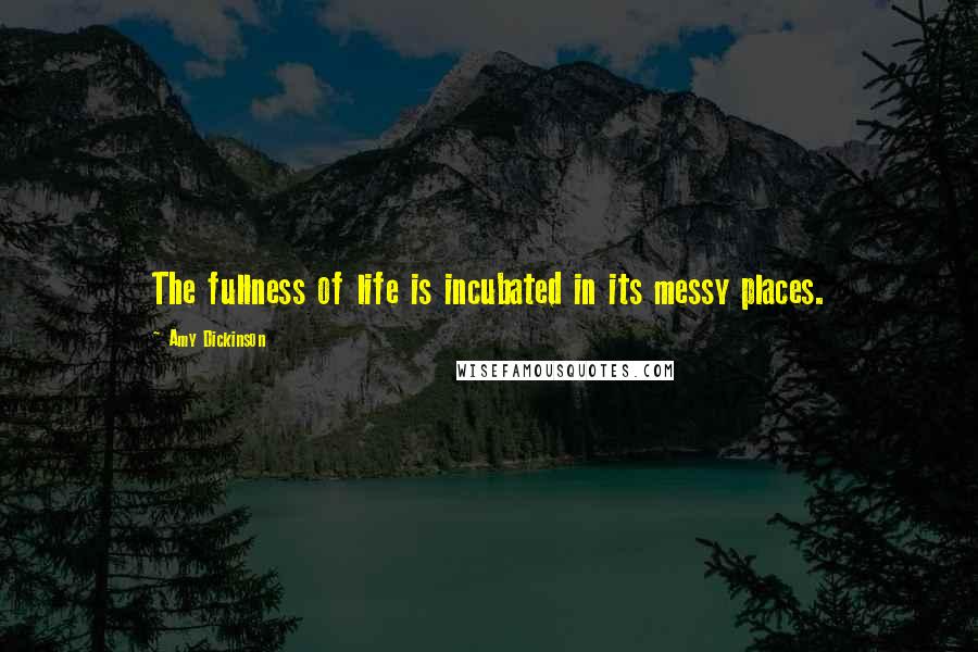 Amy Dickinson Quotes: The fullness of life is incubated in its messy places.