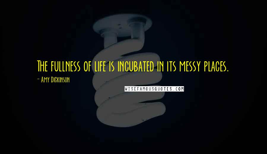 Amy Dickinson Quotes: The fullness of life is incubated in its messy places.