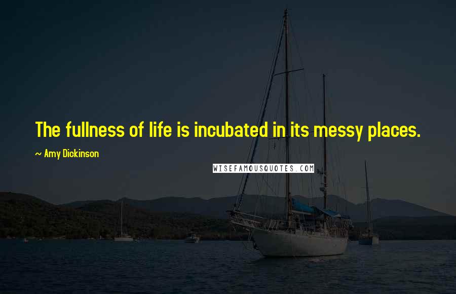 Amy Dickinson Quotes: The fullness of life is incubated in its messy places.