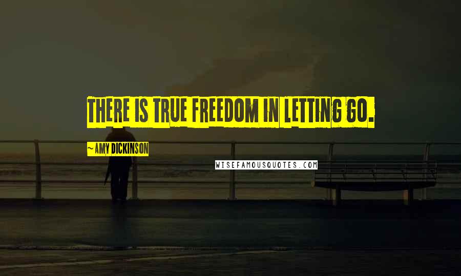 Amy Dickinson Quotes: There is true freedom in letting go.