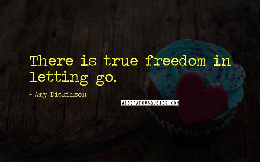 Amy Dickinson Quotes: There is true freedom in letting go.