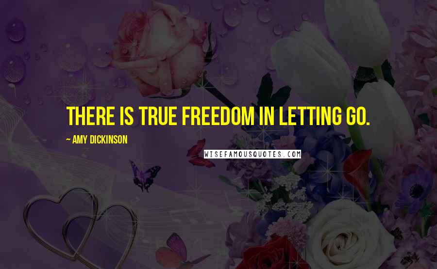 Amy Dickinson Quotes: There is true freedom in letting go.