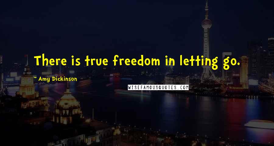 Amy Dickinson Quotes: There is true freedom in letting go.