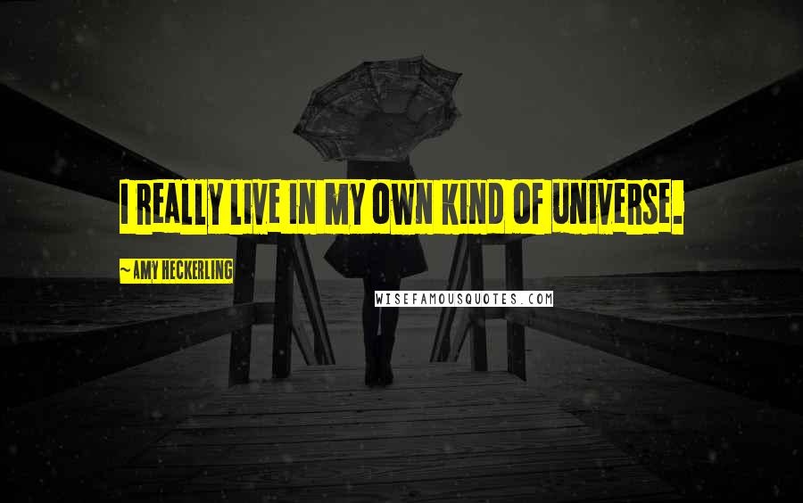 Amy Heckerling Quotes: I really live in my own kind of universe.