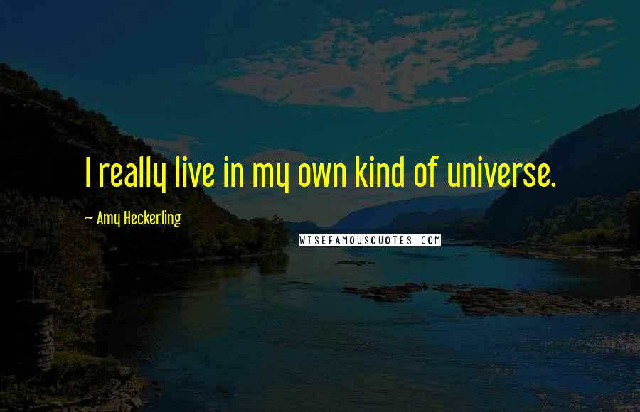 Amy Heckerling Quotes: I really live in my own kind of universe.