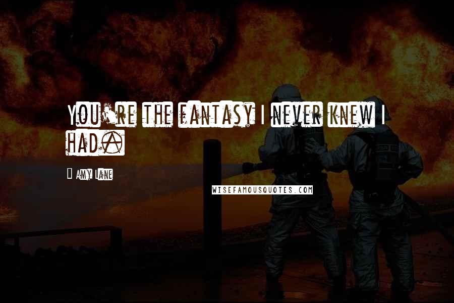 Amy Lane Quotes: You're the fantasy I never knew I had.