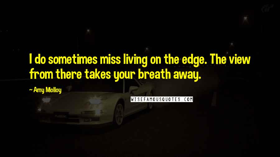 Amy Molloy Quotes: I do sometimes miss living on the edge. The view from there takes your breath away.