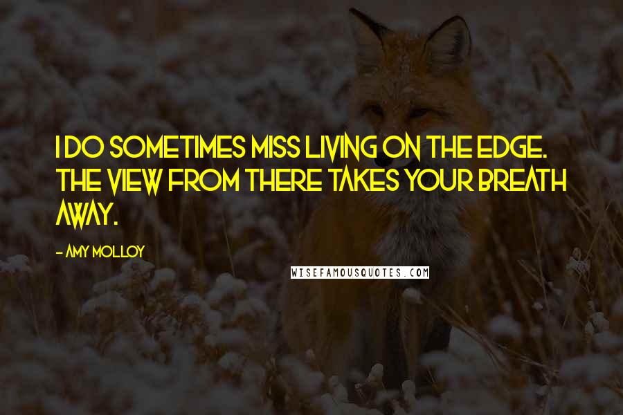 Amy Molloy Quotes: I do sometimes miss living on the edge. The view from there takes your breath away.