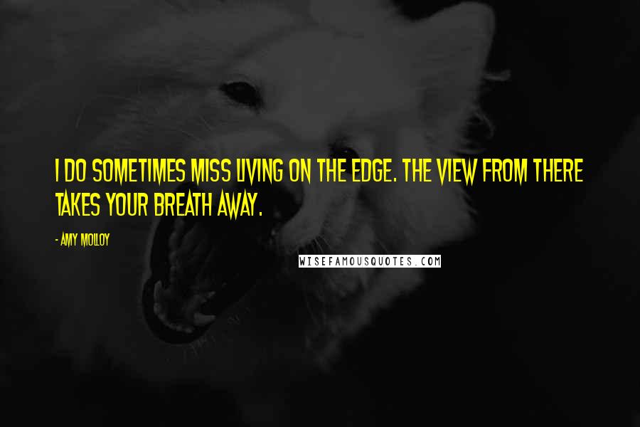 Amy Molloy Quotes: I do sometimes miss living on the edge. The view from there takes your breath away.