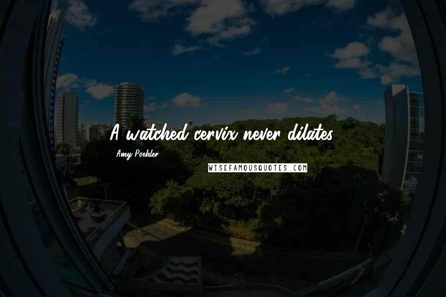 Amy Poehler Quotes: A watched cervix never dilates.