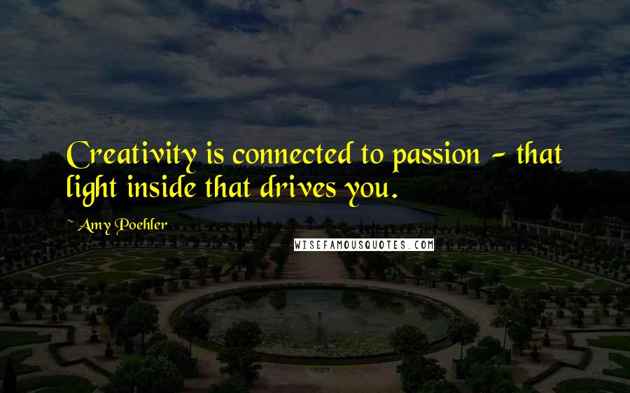 Amy Poehler Quotes: Creativity is connected to passion - that light inside that drives you.