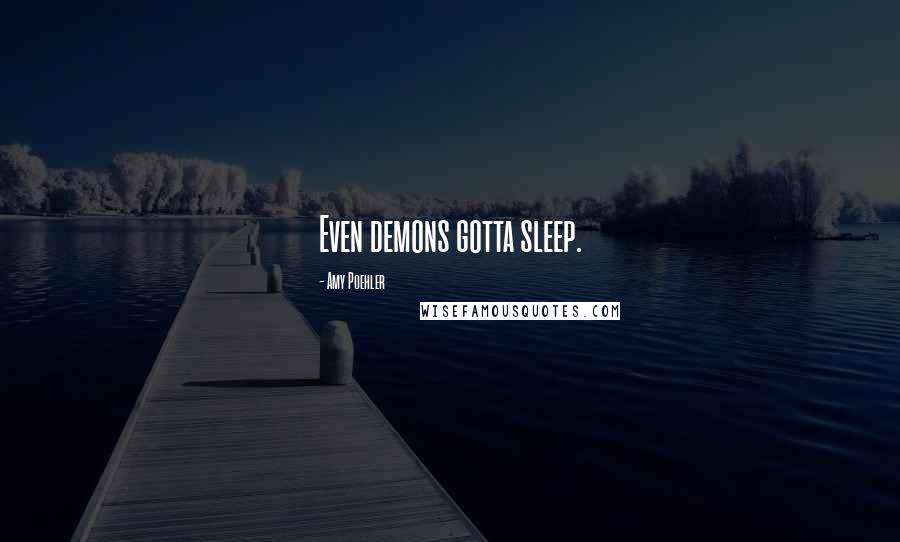 Amy Poehler Quotes: Even demons gotta sleep.