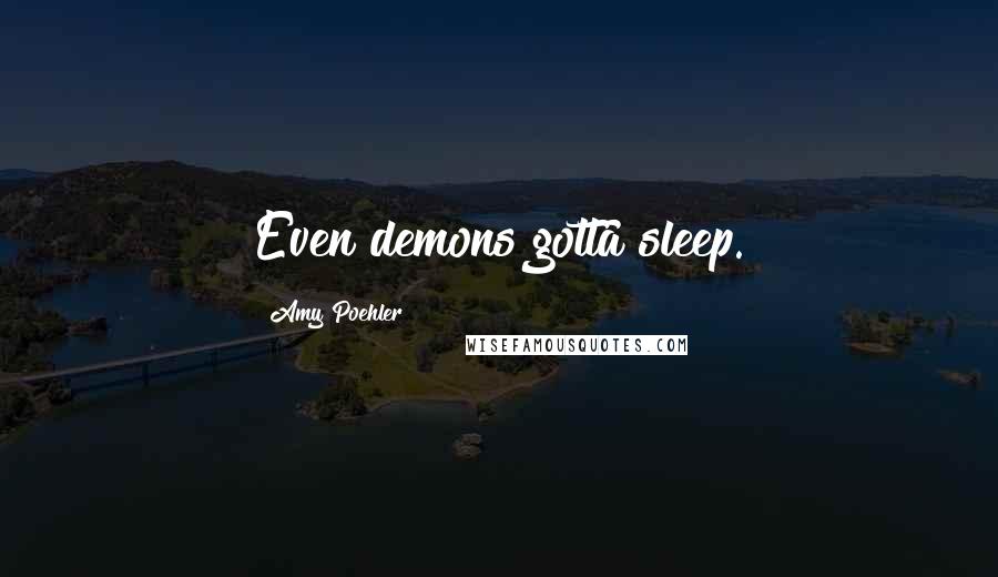 Amy Poehler Quotes: Even demons gotta sleep.