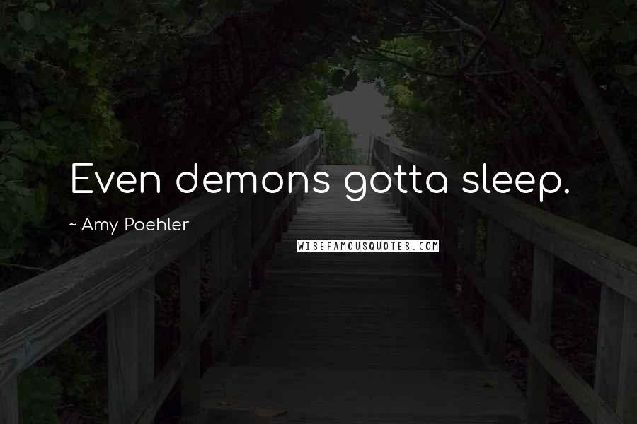 Amy Poehler Quotes: Even demons gotta sleep.