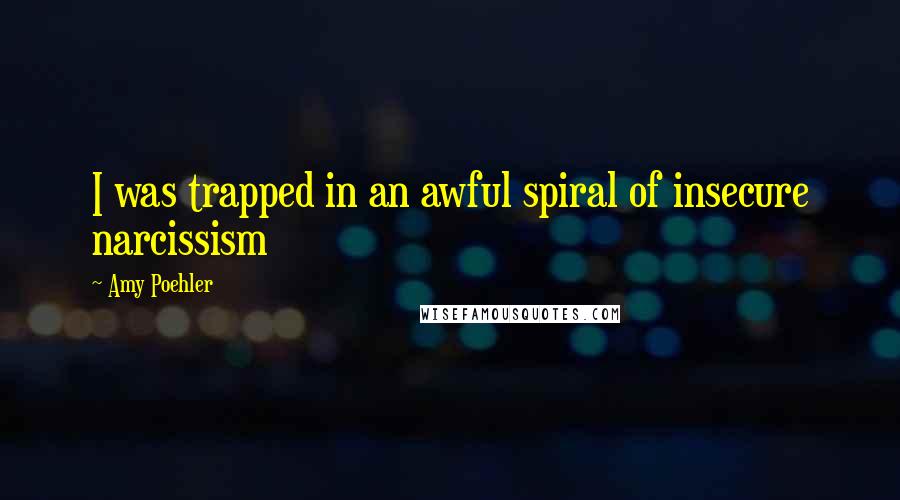 Amy Poehler Quotes: I was trapped in an awful spiral of insecure narcissism