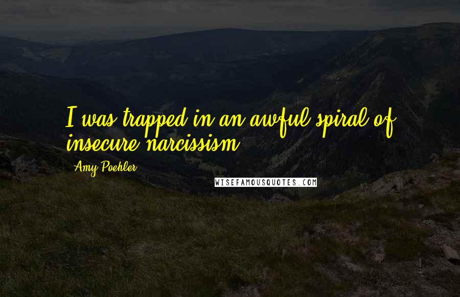 Amy Poehler Quotes: I was trapped in an awful spiral of insecure narcissism