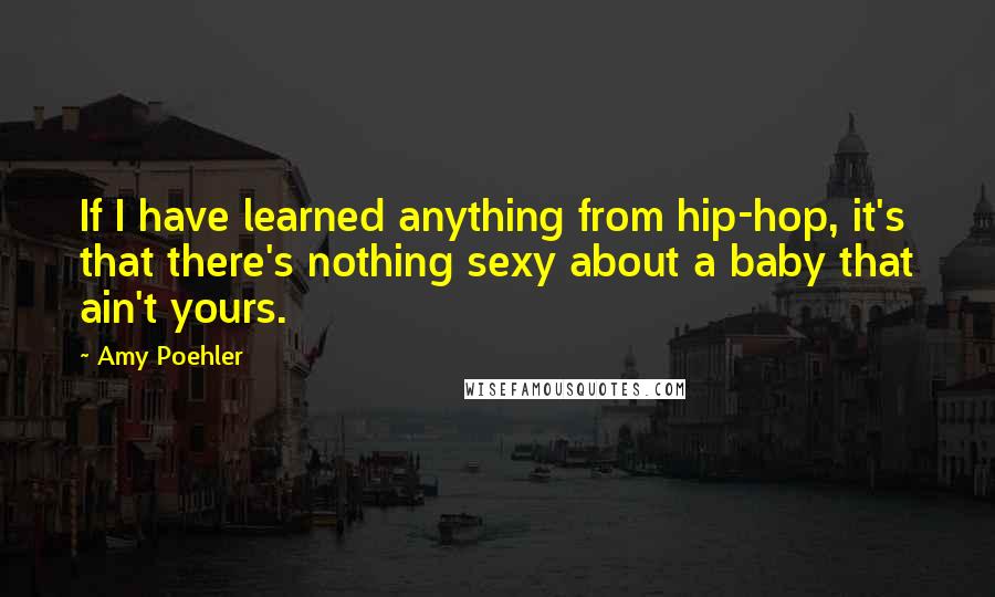 Amy Poehler Quotes: If I have learned anything from hip-hop, it's that there's nothing sexy about a baby that ain't yours.