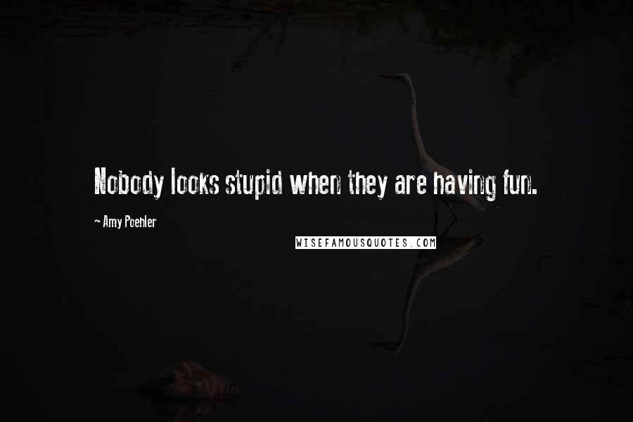 Amy Poehler Quotes: Nobody looks stupid when they are having fun.