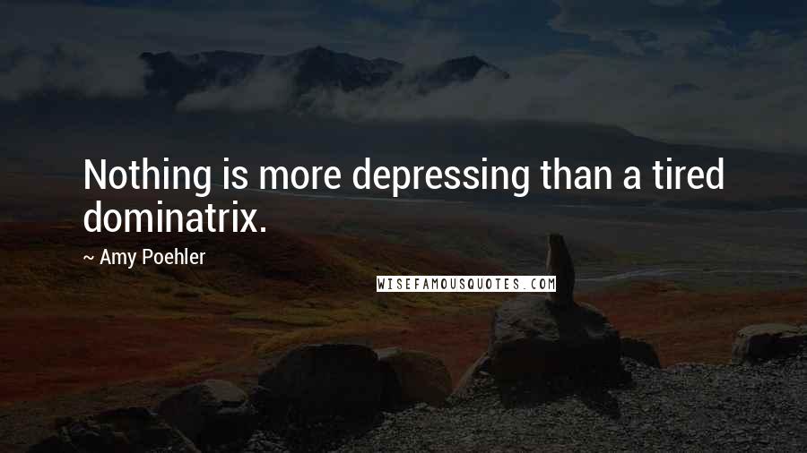 Amy Poehler Quotes: Nothing is more depressing than a tired dominatrix.