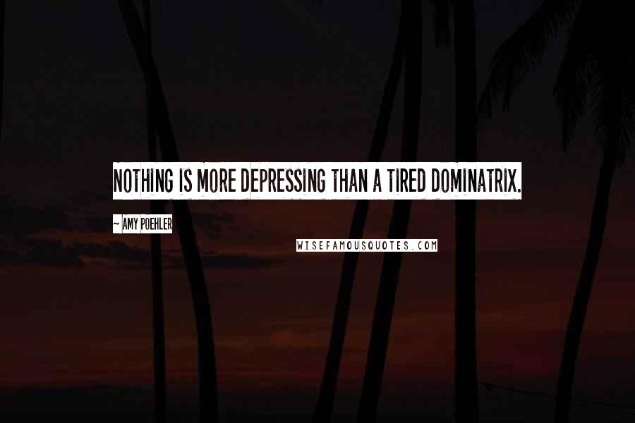 Amy Poehler Quotes: Nothing is more depressing than a tired dominatrix.