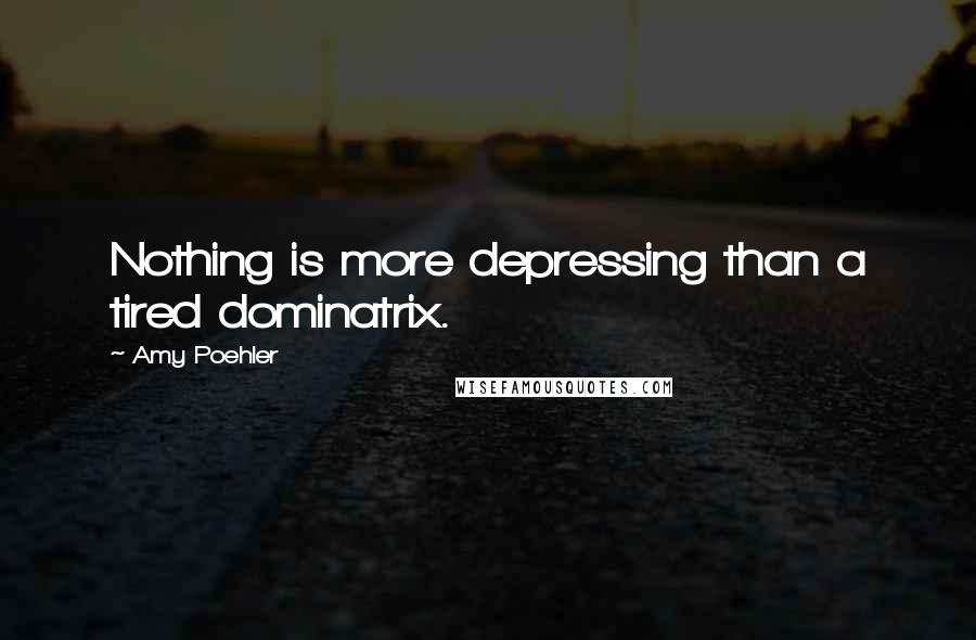 Amy Poehler Quotes: Nothing is more depressing than a tired dominatrix.