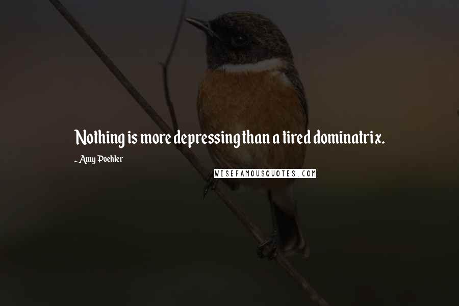 Amy Poehler Quotes: Nothing is more depressing than a tired dominatrix.