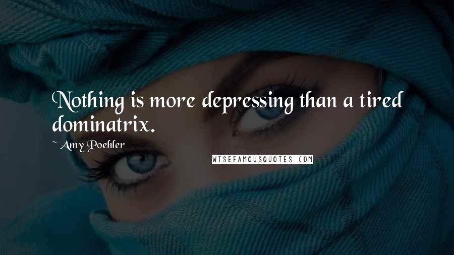 Amy Poehler Quotes: Nothing is more depressing than a tired dominatrix.