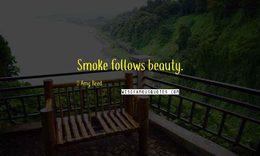 Amy Reed Quotes: Smoke follows beauty.