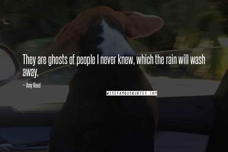 Amy Reed Quotes: They are ghosts of people I never knew, which the rain will wash away.