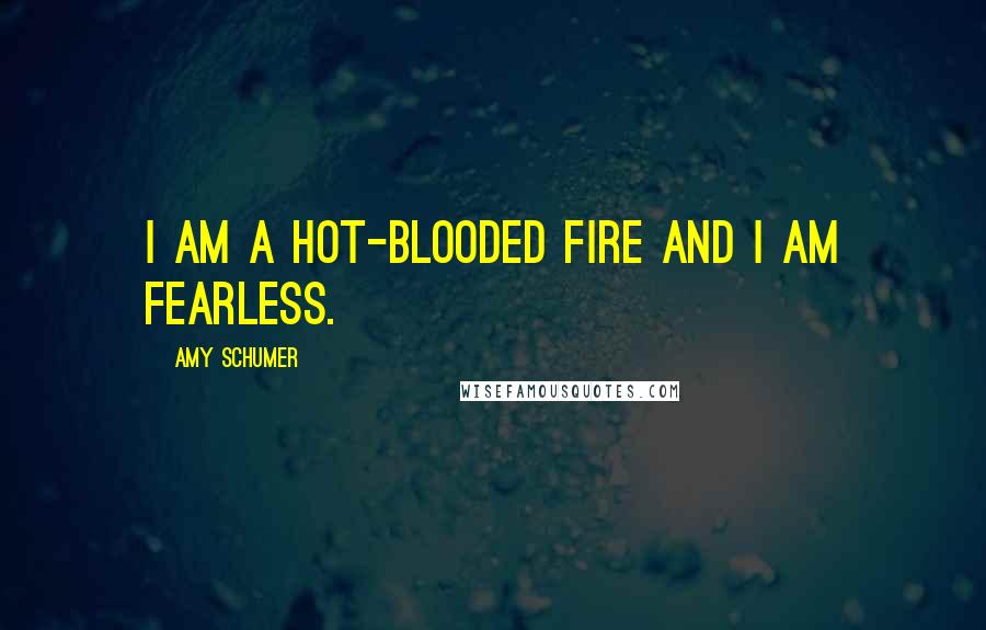 Amy Schumer Quotes: I am a hot-blooded fire and I am fearless.