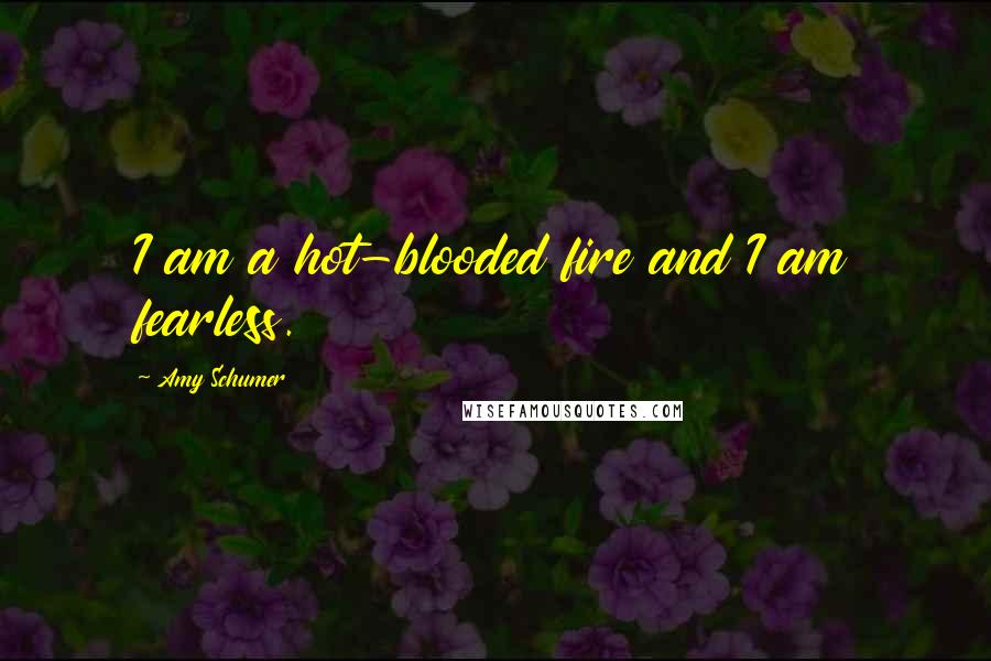 Amy Schumer Quotes: I am a hot-blooded fire and I am fearless.