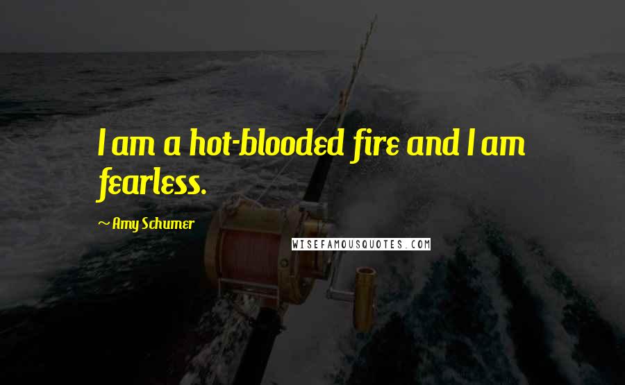 Amy Schumer Quotes: I am a hot-blooded fire and I am fearless.