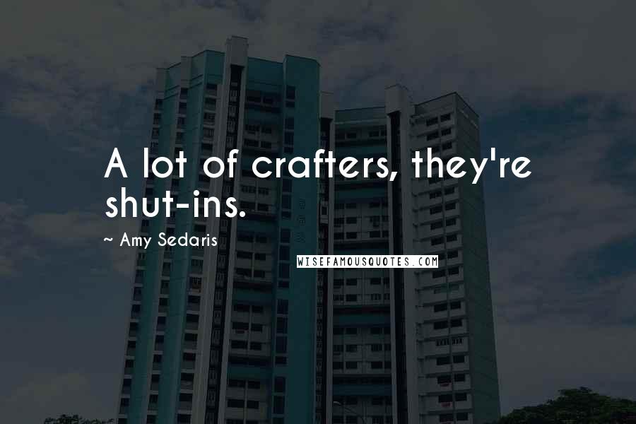 Amy Sedaris Quotes: A lot of crafters, they're shut-ins.