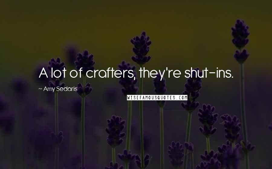 Amy Sedaris Quotes: A lot of crafters, they're shut-ins.