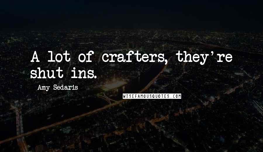 Amy Sedaris Quotes: A lot of crafters, they're shut-ins.