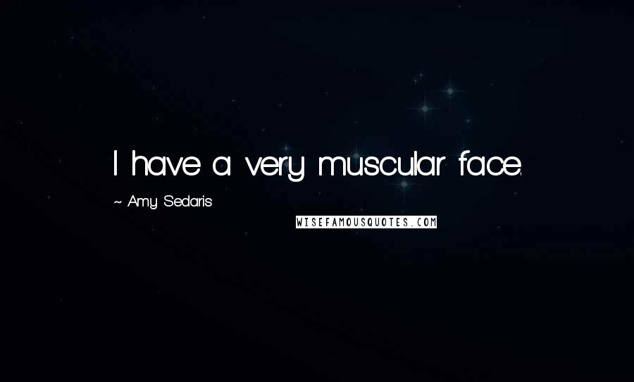 Amy Sedaris Quotes: I have a very muscular face.