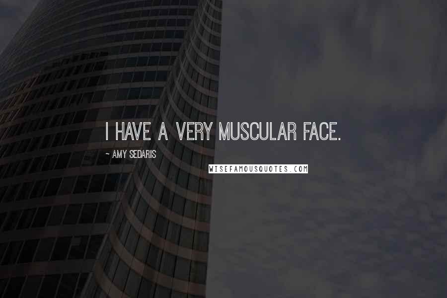 Amy Sedaris Quotes: I have a very muscular face.