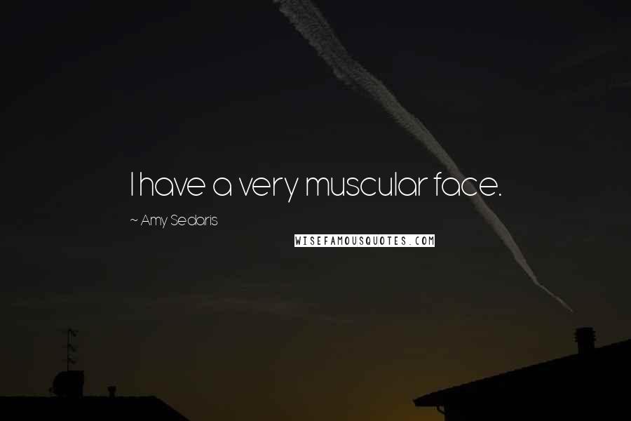 Amy Sedaris Quotes: I have a very muscular face.