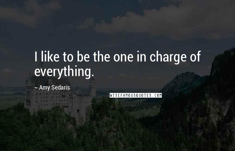 Amy Sedaris Quotes: I like to be the one in charge of everything.