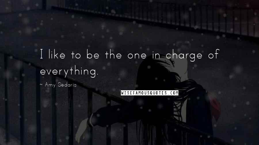 Amy Sedaris Quotes: I like to be the one in charge of everything.