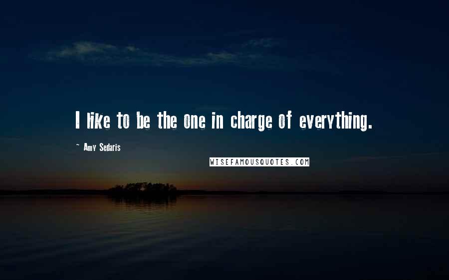 Amy Sedaris Quotes: I like to be the one in charge of everything.